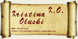 Kristina Oluški vizit kartica